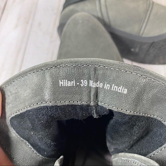 SL by Sacha London Nubuck Leather Grey Moto Ankle Boots 9 - Picture 7 of 11